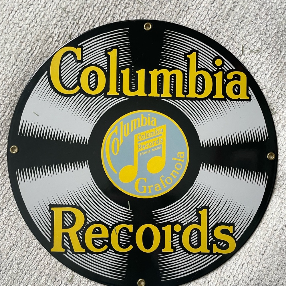 Columbia Records Black and Yellow Wall Decor